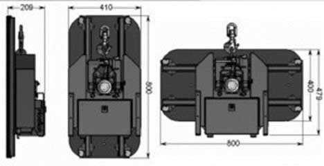 Compactkraan Montage heeft een vacuümzuiger die voor zowel kleine als grote ruiten geschikt is.